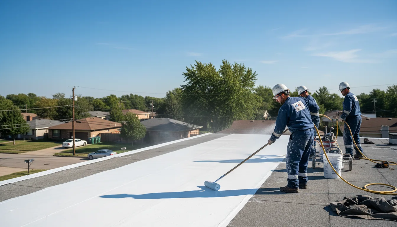Commercial roof coating in Trenton, IL near me